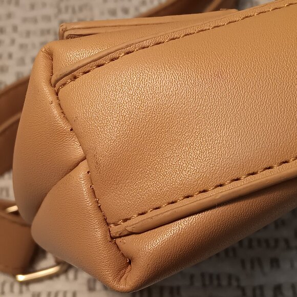 Alexis Bendel women's caramel color woven front flap shoulder purse - Picture 14 of 16